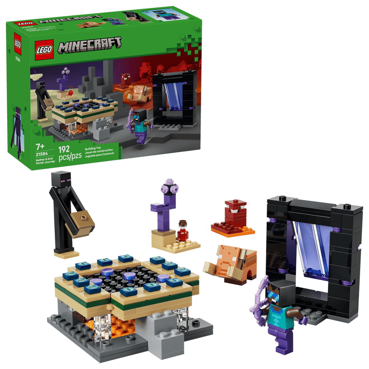 Lego Minecrafft Reis naar de Nether en het End-portaal 21584