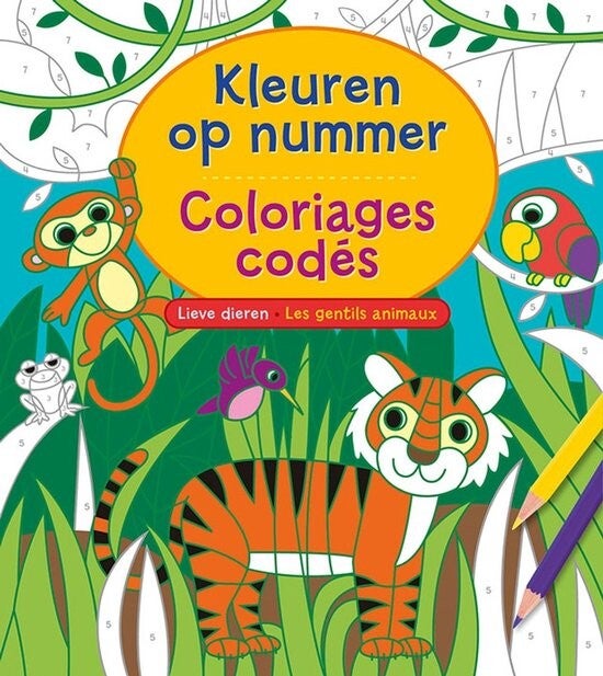 Kleuren op nummer - Lieve dieren