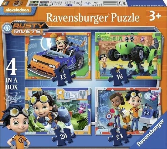 Ravensburger Rusty Rivets 4in1box puzzel  12+16+20+24 stukjes   069835