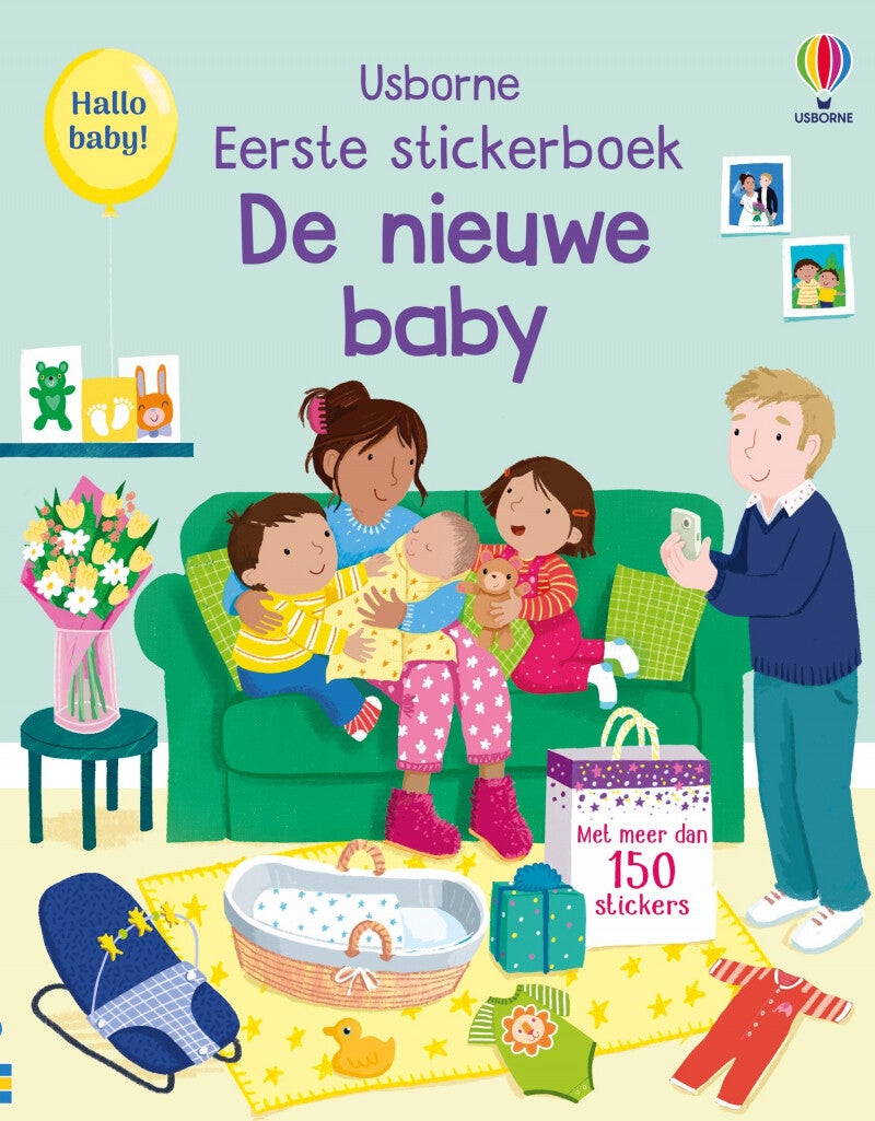 Eerste stickerboek - De nieuwe baby