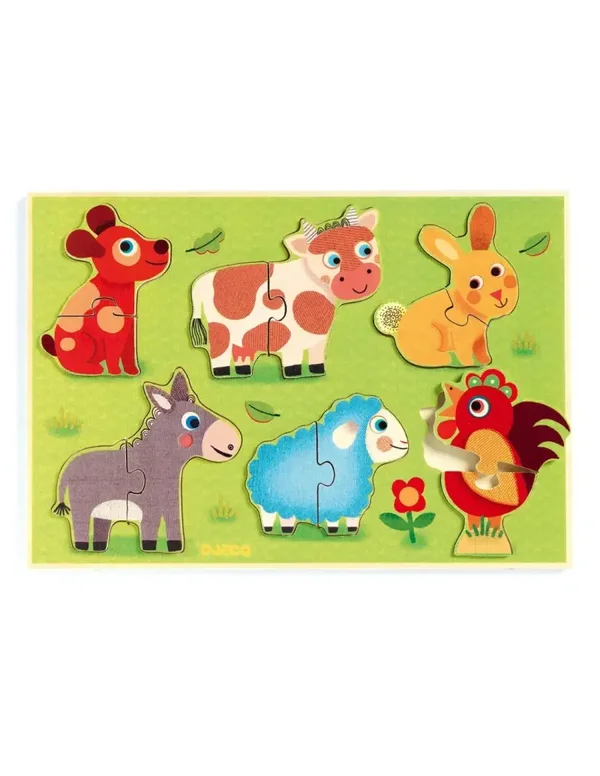 Djeco houten vormenpuzzel Coucou cow  DJ01259