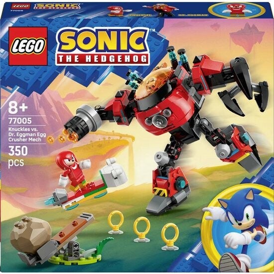 Lego Sonic Knuckles vs. Dr. Eggman Egg Crusher mecha 77005