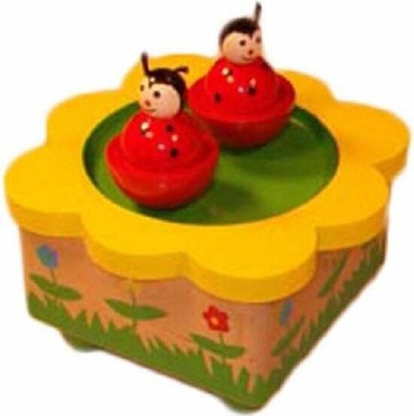 Houten muziekdoosje Lieveheersbeestje fur Elise