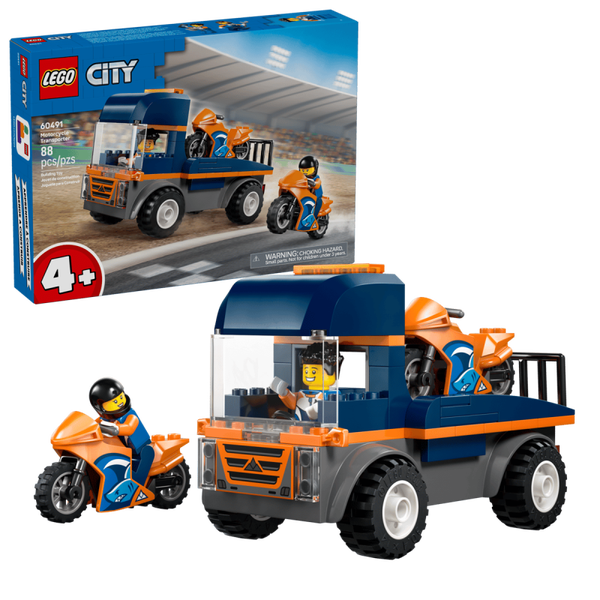 Lego City Transportwagen voor motoren 60491