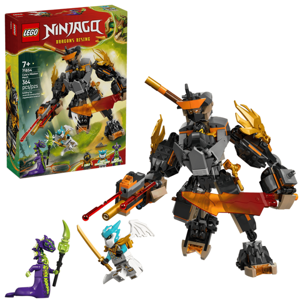Lego Ninjago Cole's missiemecha en draak Zane 71854