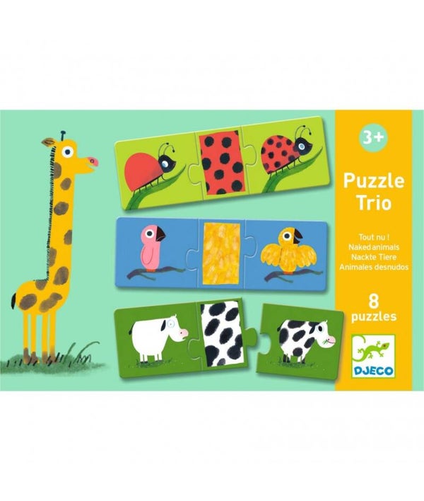 Djeco Puzzel Trio- Naakte Dieren  DJ08186