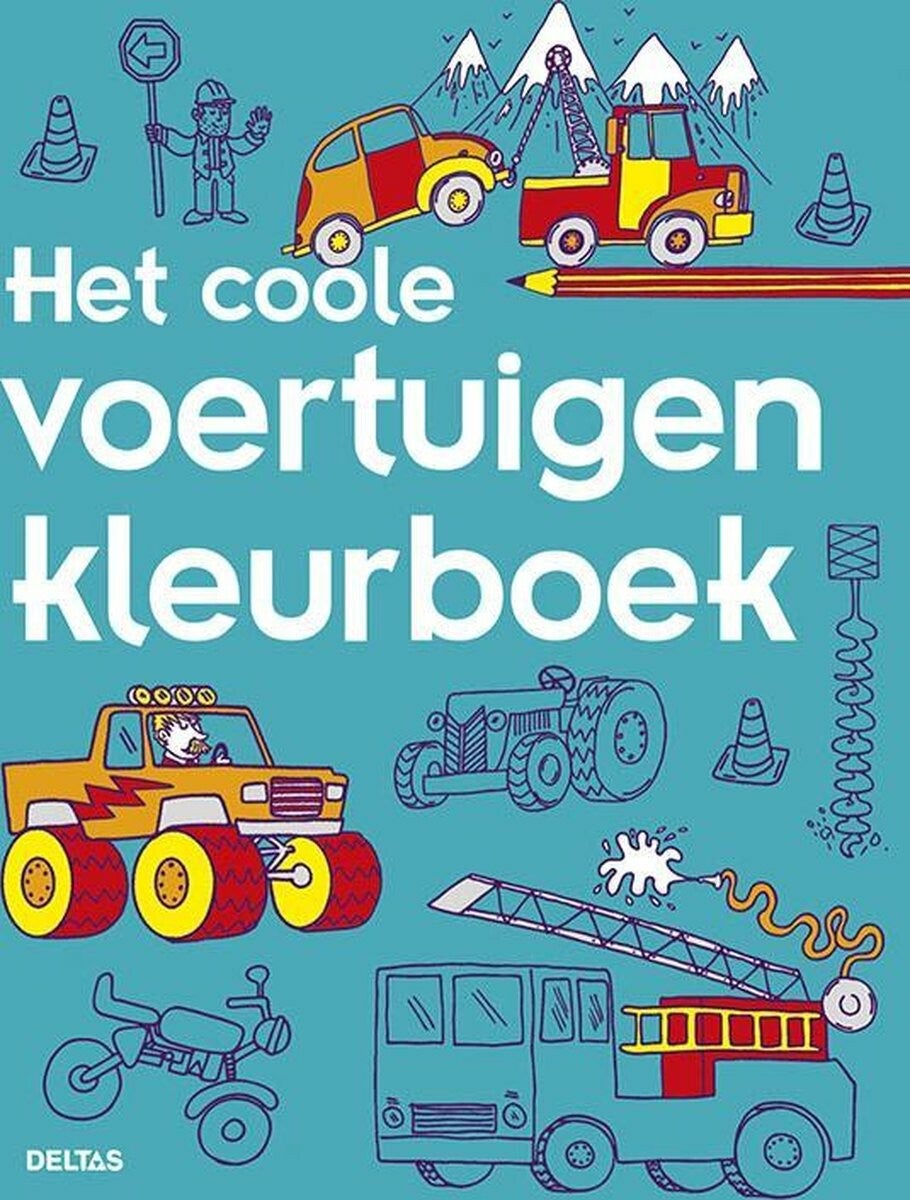 Het coole voertuigen kleurboek