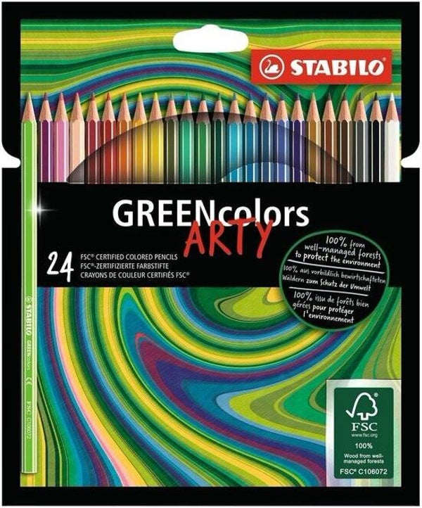 Stabilo Green Colors Kleurpotloden Arty Etui 24 Kleuren