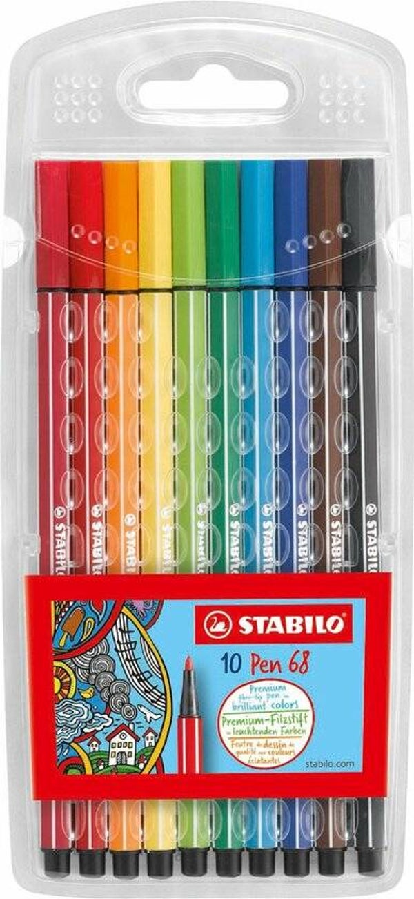 Stabilo Pen 68 Viltstiften - Etui 10 stuks