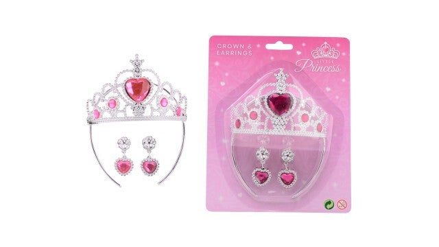 Princess Secret kroon en oorbellen op kaart