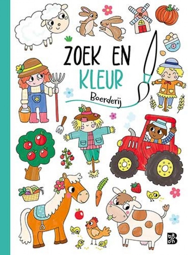 Zoek en kleur: Boerderij