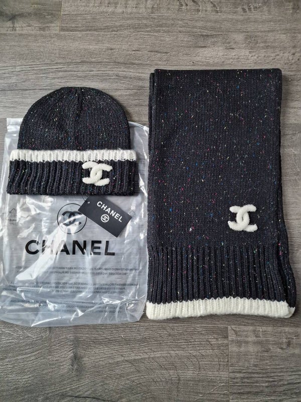 Chanel Hat & Scarf Set