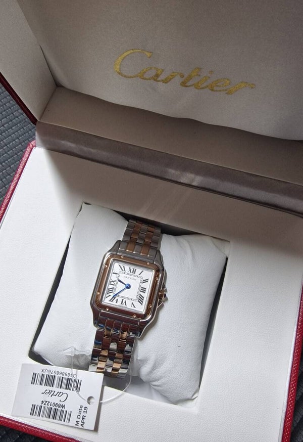 Cartier Silver & Bronze Watch
