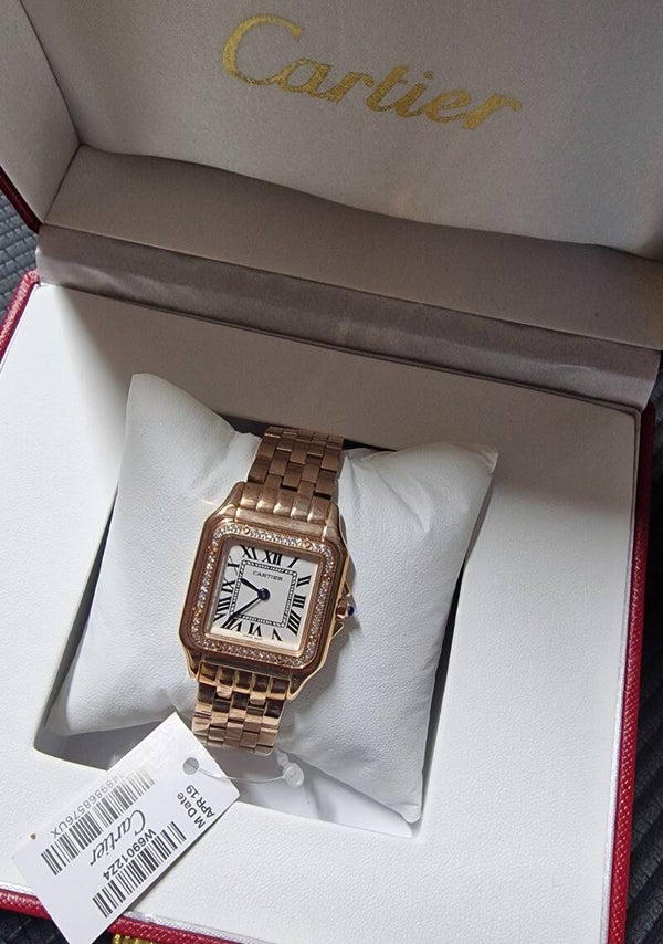 Cartier Bronze Watch With Crystals
