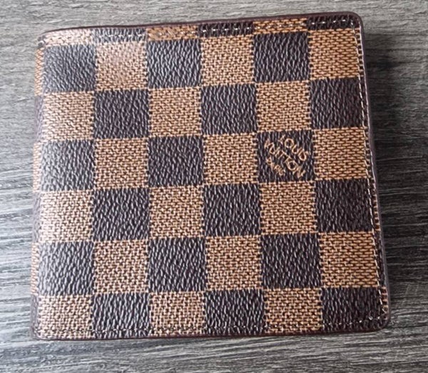 L.V Brown Chequered Wallet