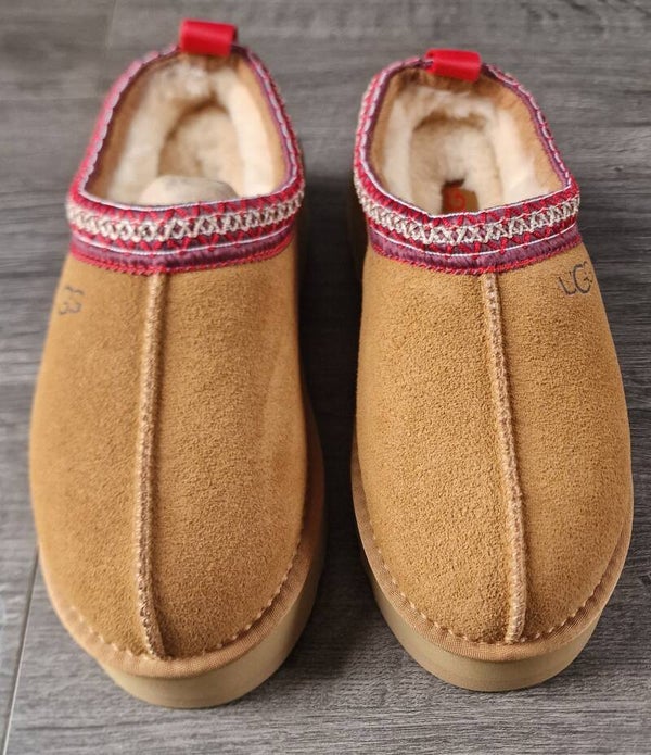 UGG Brown Tasman Platform Slippers