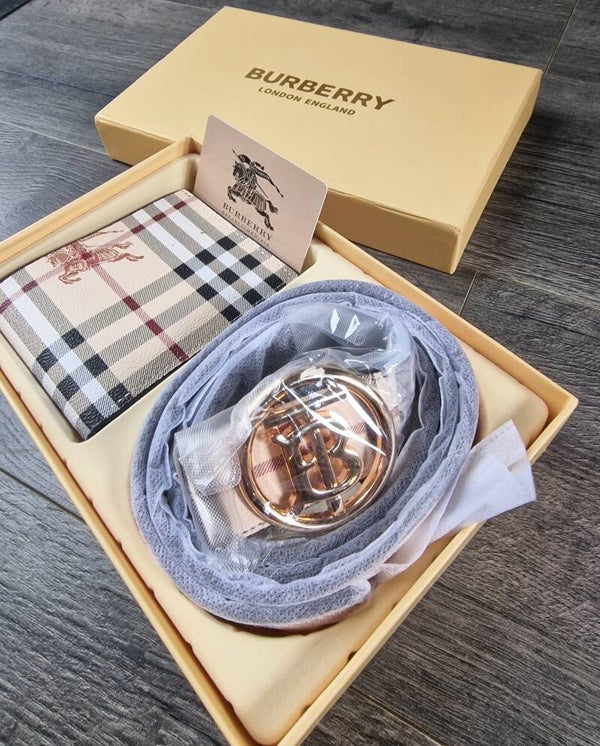 Burberry Wallet & Reversible Belt Set