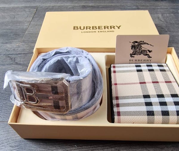 Burberry Wallet & Reversible Belt Set