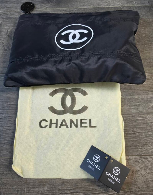 Chanel Black Make-up/ Toiletry Bag