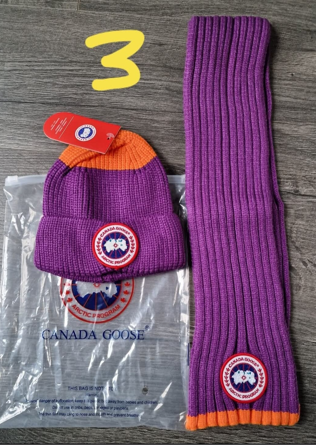 Canada Goose Toddler Hat and Scarf Set