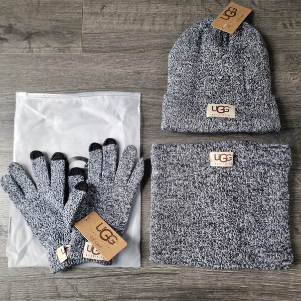 UGG Grey Hat, Snood and Gloves Set
