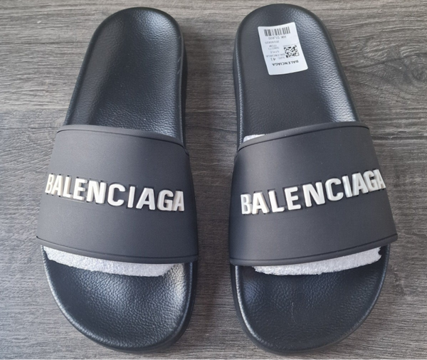 Balenciaga Black Sliders Size 7