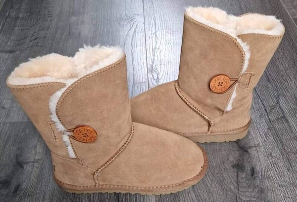 UGG Tan Button Boots
