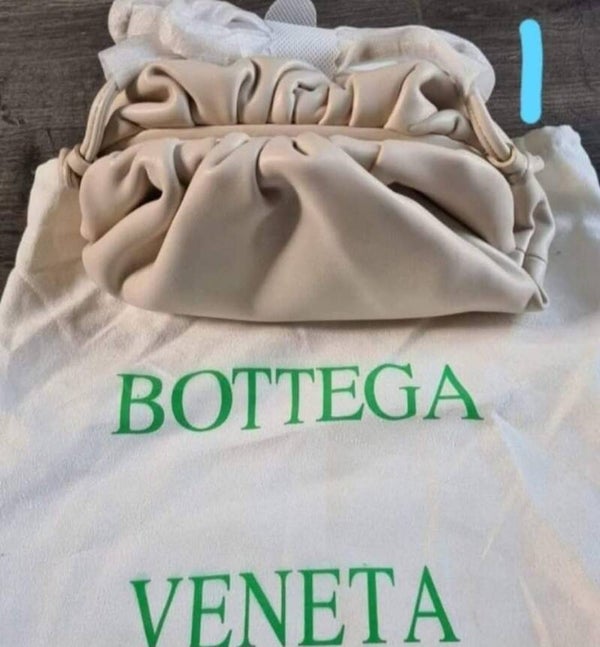 Bottega Veneta Cream Small Snap Bag