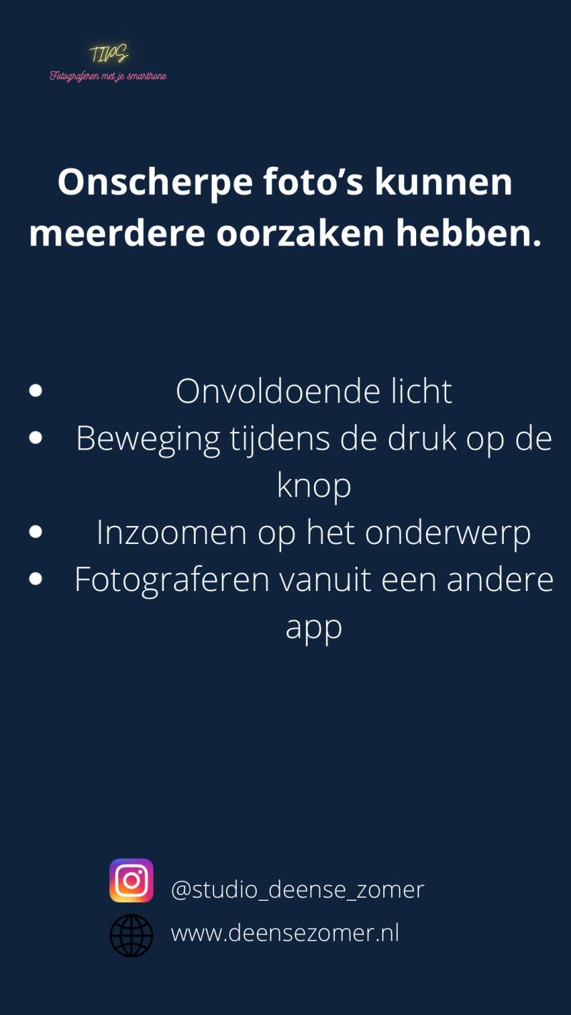 Hoe voorkom je onscherpe foto's?