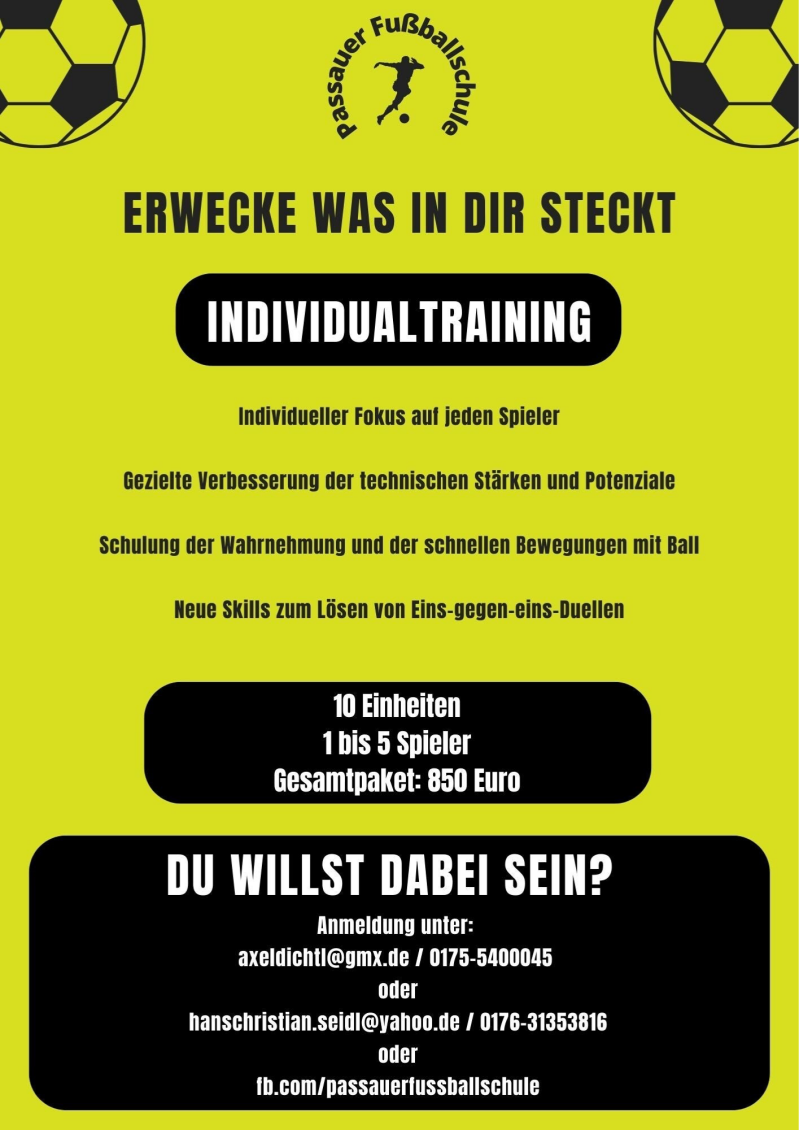Fußballschule Passau Passauer Fußballschule Angebot
