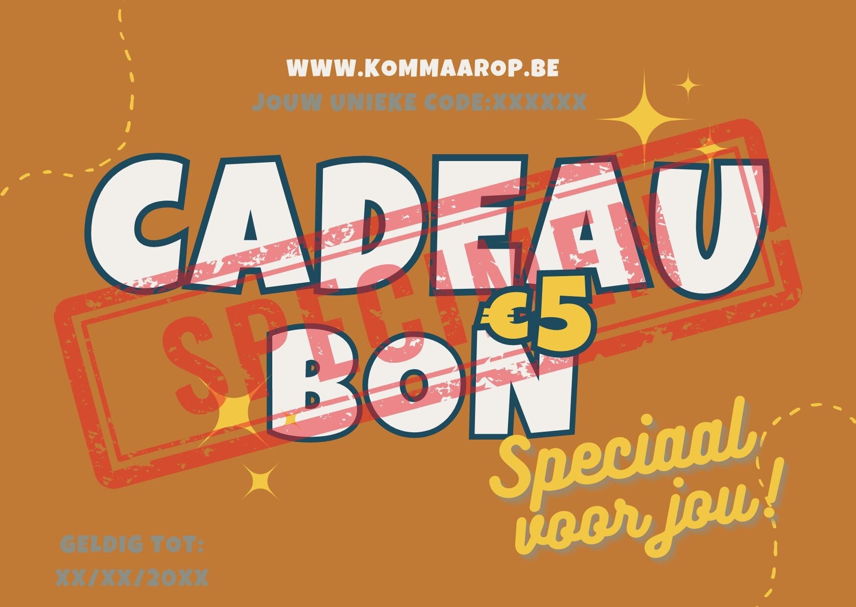Cadeaubon Kom maar op! t.w.v. €5