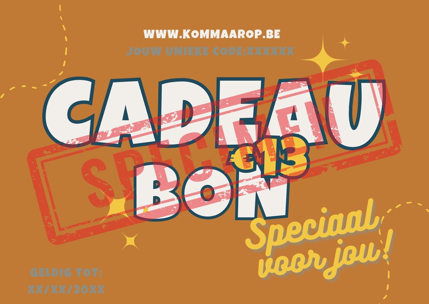 Cadeaubon Kom maar op! t.w.v. €13