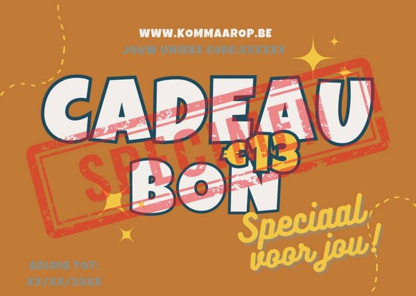 Cadeaubon Kom maar op! t.w.v. €13