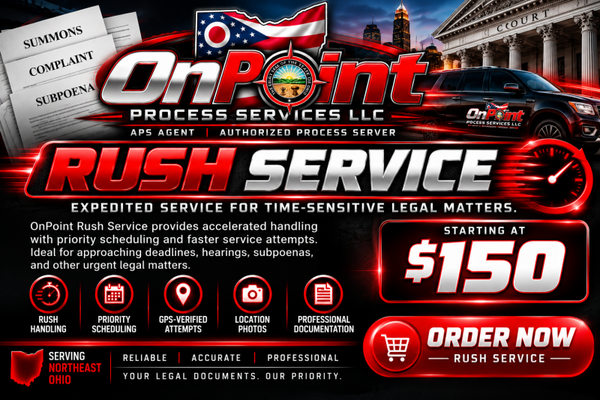 Rush Service (Price Per Party Being Served)