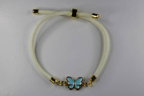 Stoffen Koord Met Insecten Bedel - Armband