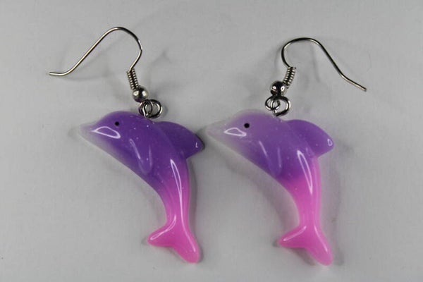 Dolfijn Met Glitter Divers - Oorbellen