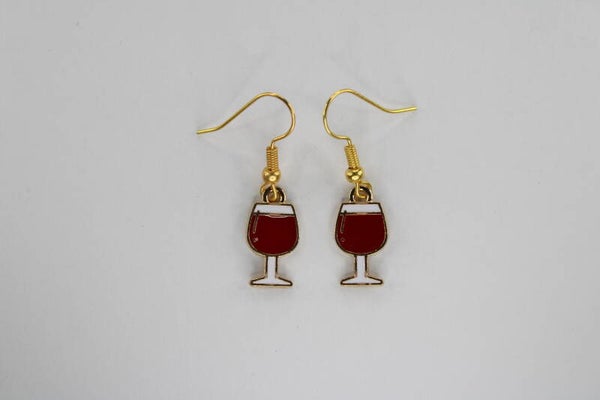 Wijnglas - Oorbellen