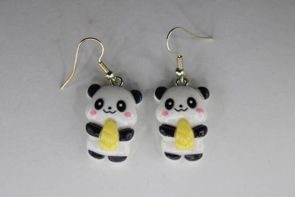 Panda Met Bamboe - Oorbellen