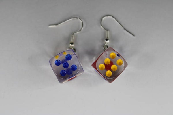 Doorzichtige Dobbelstenen - Oorbellen