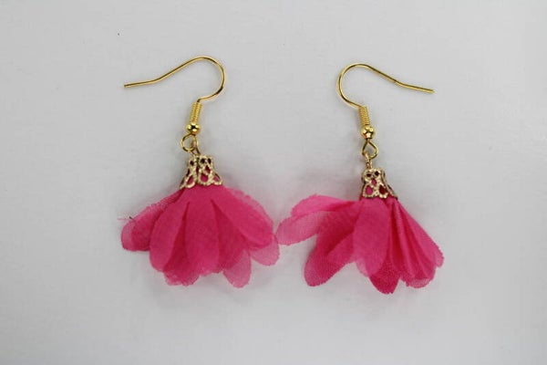 Roze veren - Oorbellen