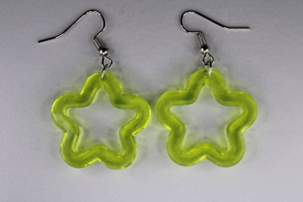 Grote Neon Ster - Oorbellen