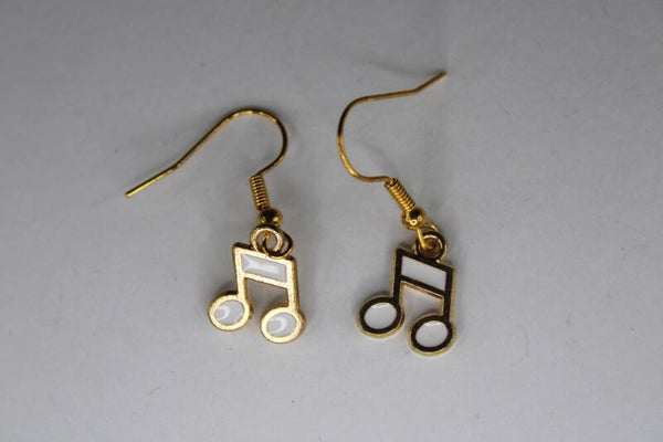 8e Noten | Klein, Goud/Wit - Oorbellen