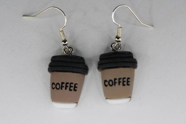 "Coffee" To-Go Bekers - Oorbellen