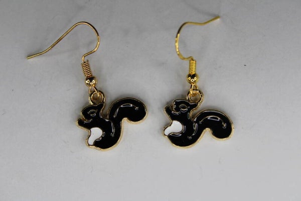 Goud/Gekleurde Eekhoorntjes - Oorbellen