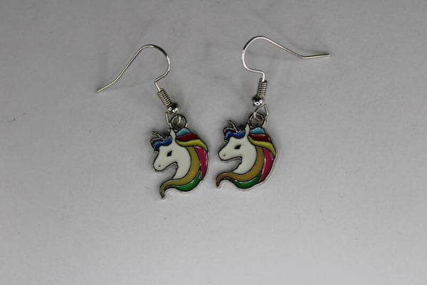Regenboog Gekleurde Eenhoorn - Oorbellen