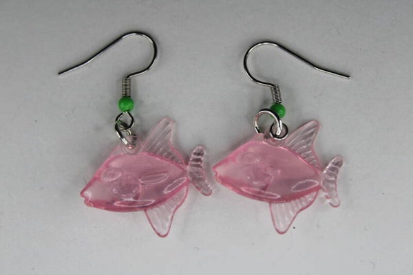 Neon-Doorzichtige Vissen Divers - Oorbellen