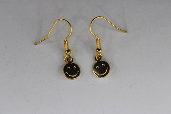 Gouden Smileys - Oorbellen