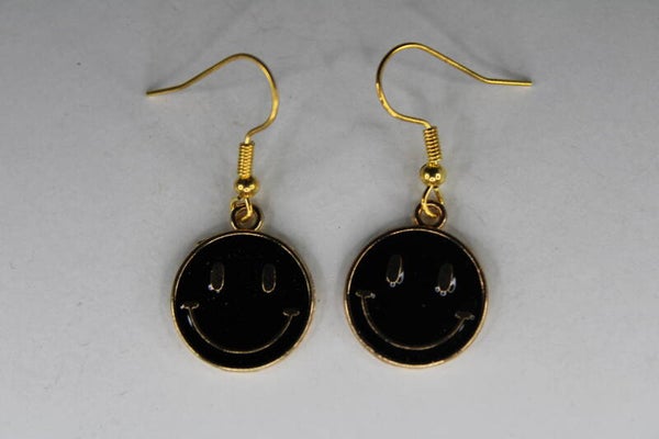 Goud/Gekleurde Smileys - Oorbellen
