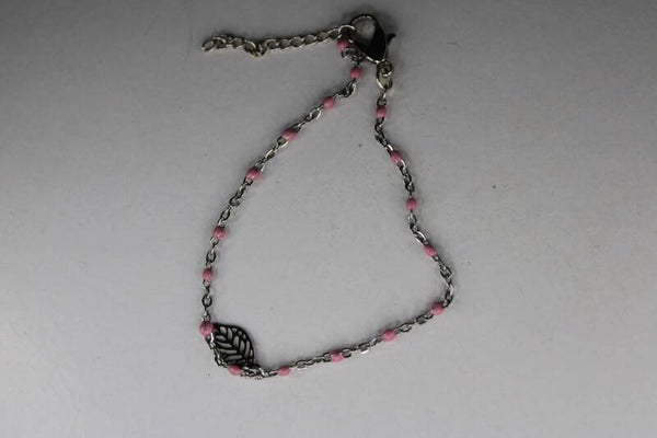 Zilver/Gekleurd Met Blaadje - Armband