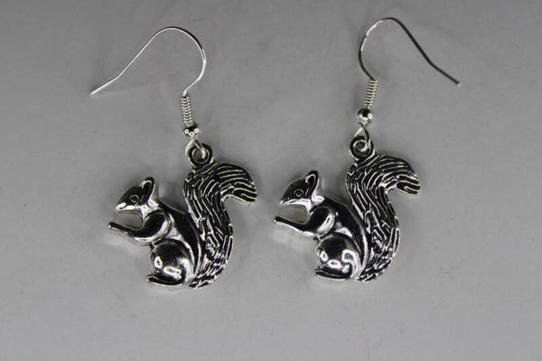 Zilveren Realistische Eekhoorn - Oorbellen